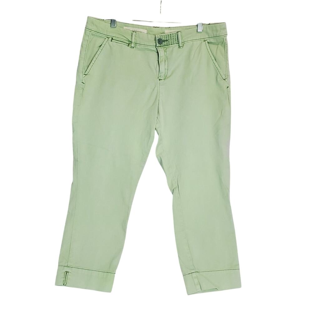 Anthropologie Pilcro and the Letterpress Capris 31 Pastel Mint Green Crop Pants